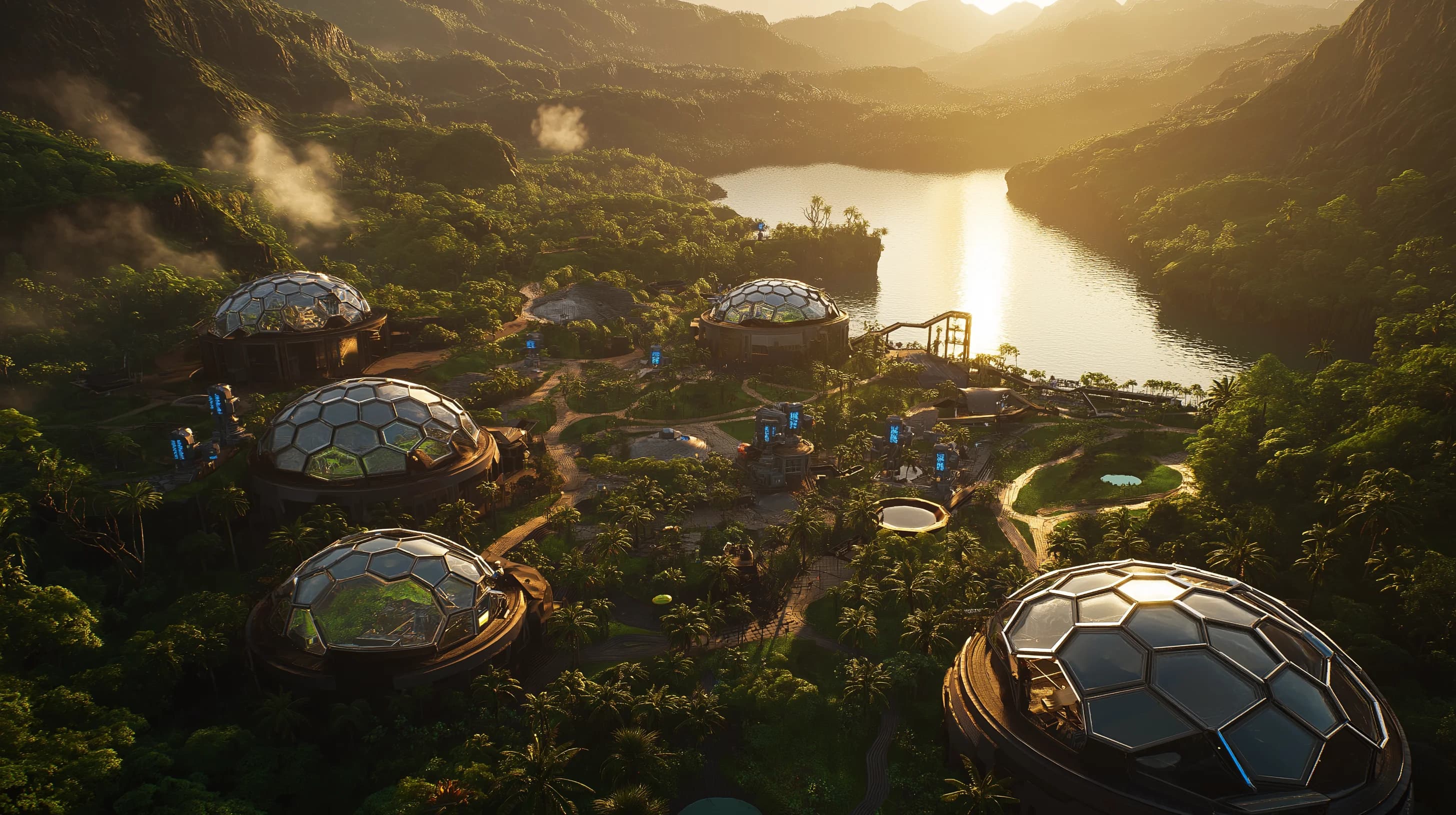 Scenic render — Utuado, a self-sustaining community