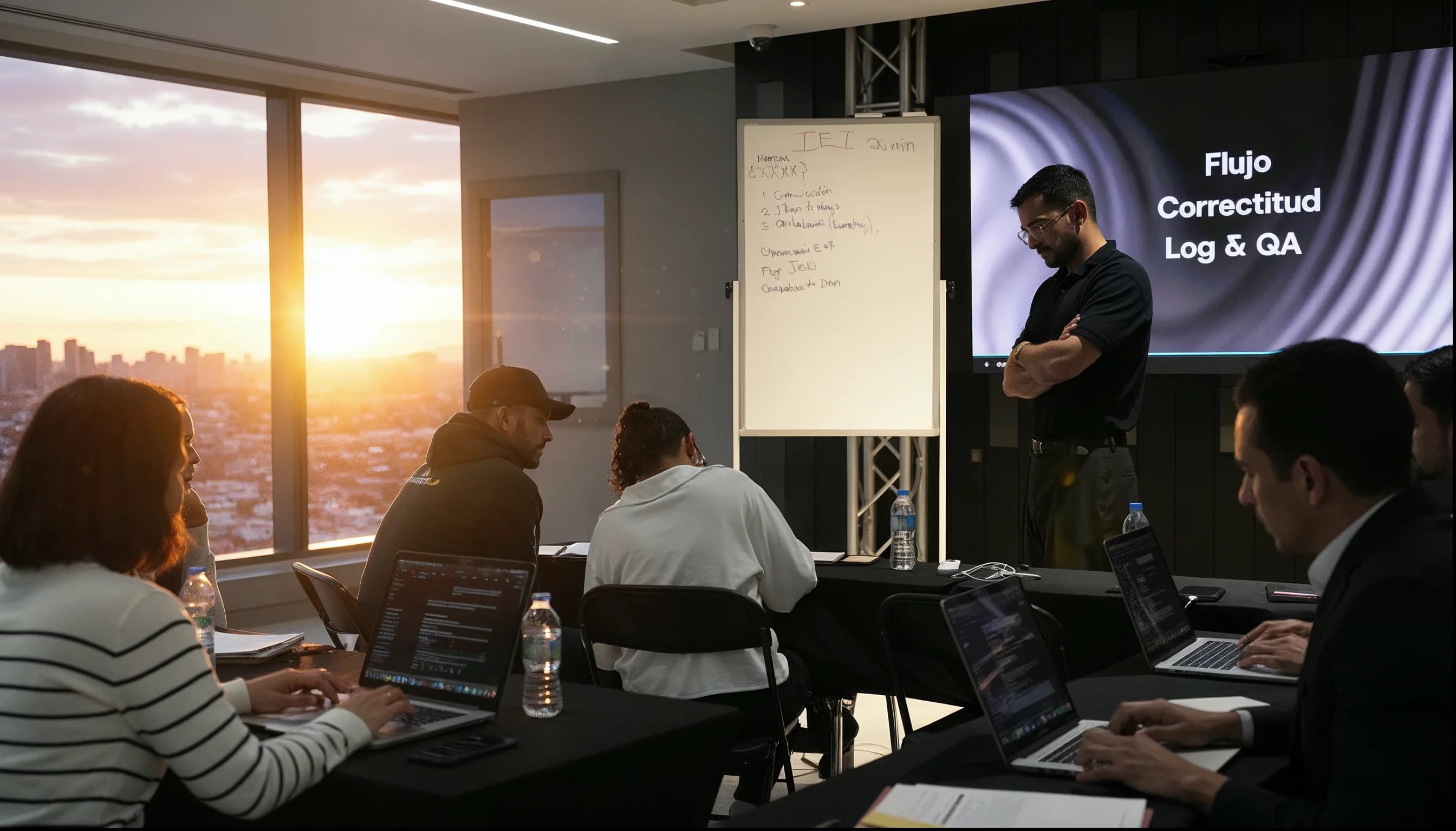 Un equipo construyendo con herramientas de IA, lado a lado