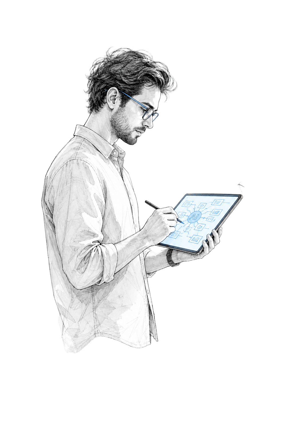 A small team building with AI tools side by side in a hands-on workshop